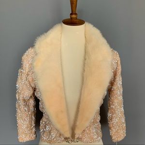 Beautiful Vintage Champagne Bolero Jacket